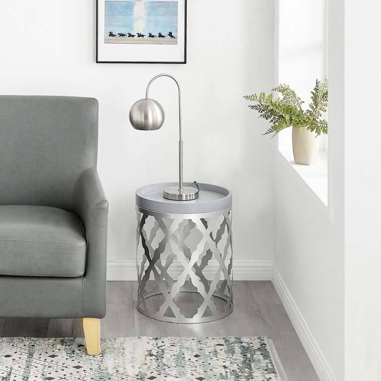 LIVIVO Damaski Tray Top Frame End Table BuiltIn Outlets Wayfair.co.uk